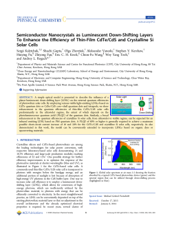 Semiconductor Nanocrystals as Luminescent Down