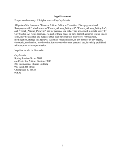 Martin, Guy. "France`s African Policy in Transition:Â Disengagement