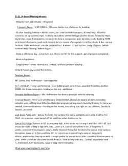 11.11.14 Board Meeting Minutes - Minutes from last minutes &ndash; All