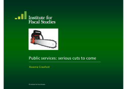 Public services: serious cuts to come