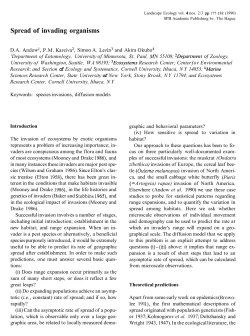 Spread of invading organisms