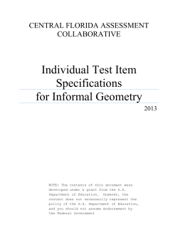 Individual Test Item Specifications
