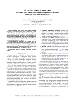 Edward J. Schwartz: Researcher of Computer Security