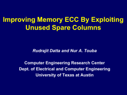 Improving Memory ECC By Exploiting Unused Spare Columns
