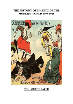 THE HISTORY OF MAKING OF THE MODERN WORLD 1903-1928