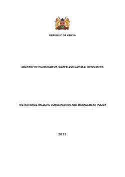 national wildlife conservation and management policy