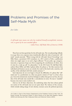 Problems and Promises of the Self-Made Myth