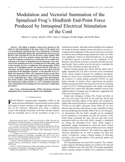 Modulation and vectorial summation of the spinalized frog`s hindlimb