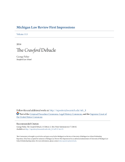 Crawford Debacle - University of Michigan Law School