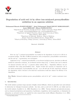 Degradation of acid red 14 by silver ion