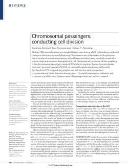 Chromosomal passengers: conducting cell division