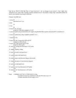 Task list for 1994-95 LTER Met Files: o1=omit from level 1, ok= no