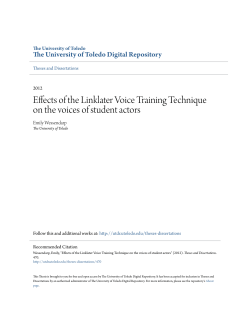 Effects of the Linklater Voice Training Technique on the voices of