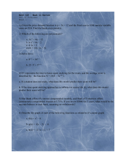 1) Given the price demand function is p = 3x + 12 and