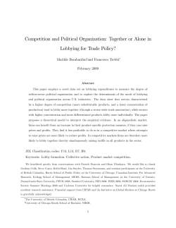 Competition and Political Organization: Together or Alone in