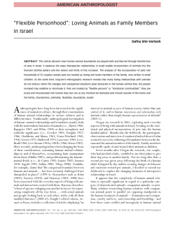 Flexible Personhood: Loving Animals as Family