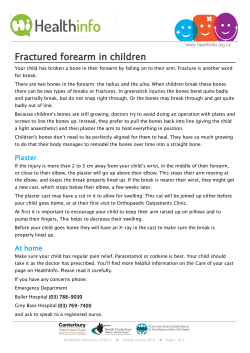 Fractured forearm in children