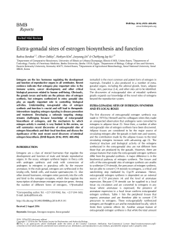 Extra-gonadal sites of estrogen biosynthesis and