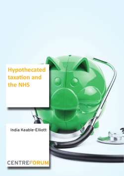 Hypothecated taxation and the NHS
