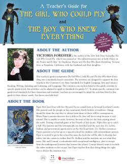 THE GIRL WHO COULD FLY THE BOY WHO KNEW EVERYTHING