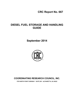 CRC Report No. 667 DIESEL FUEL STORAGE AND HANDLING