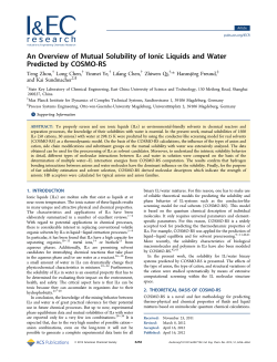 An Overview of Mutual Solubility of Ionic Liquids and Water