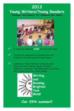 2013 Young Writers/Young Readers