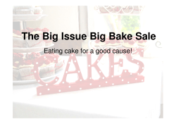 The Big Issue Big Bake Sale