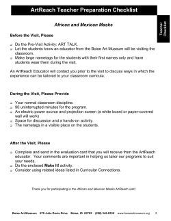 Masks Pre-Visit Pack