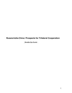 Russia-India-China: Prospects for Trilateral Cooperation