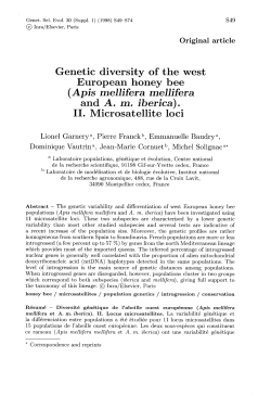 Genetic diversity of the west and A. m. iberica).