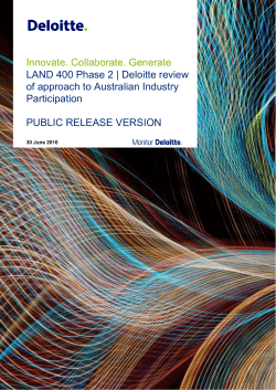 Deloitte Review of Approach to Australian