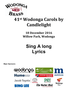 41st Wodonga Carols by Candlelight Sing A long