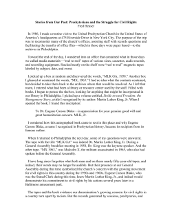 Stories from Our Past: Presbyterians and the Struggle for Civil Rights