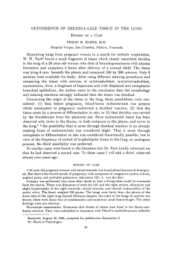 Occurrence of Decidua-Like Tissue in the Lung Report of a Case