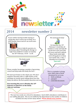 2014 newsletter number 2 - Pooraka Community Kindergarten