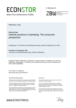 Internet auctions in marketing