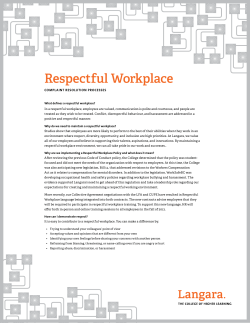Respectful Workplace