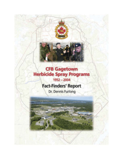 CFB Gagetown Herbicide Spray Programs 1952-2004