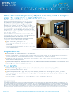 DIRECTV Cinema For Hotels