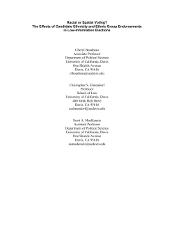 Racial or Spatial Voting? The Effects of Candidate