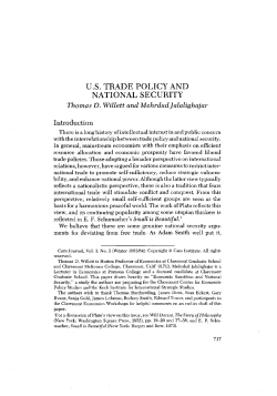 US Trade Policy And National Security