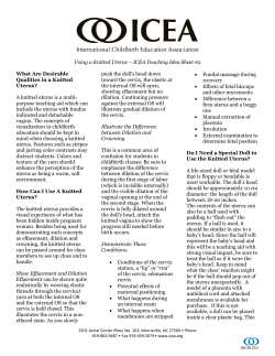 Using a Knitted Uterus - The International Childbirth Education