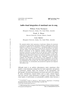 Audio-visual integration of emotional cues in song