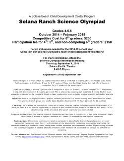 Solana Ranch Science Olympiad - Solana Beach School District