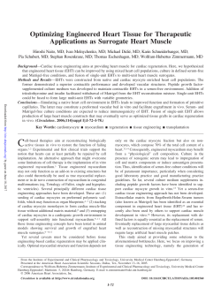 Optimizing Engineered Heart Tissue for Therapeutic