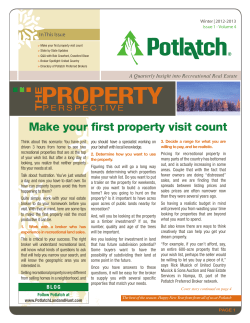 Make your first property visit count