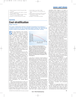 Cool stratification - School of Ocean and Earth Science and