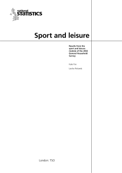 Sport and leisure - Office for National Statistics