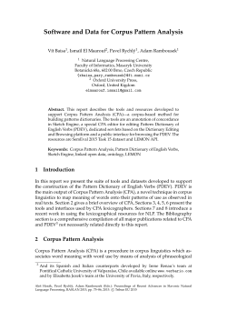 Software and Data for Corpus Pattern Analysis